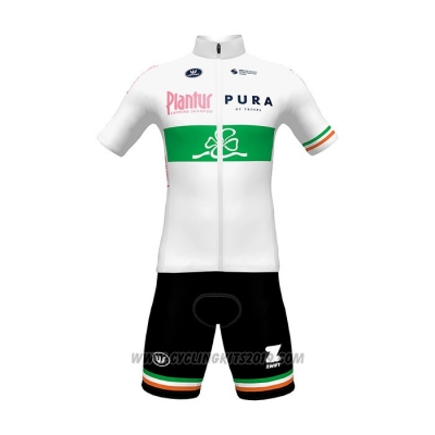 2022 Cycling Jersey Plantur Pura White Short Sleeve and Bib Short