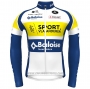 2022 Cycling Jersey Sport Vlaanderen Baloise Blue Yellow Long Sleeve and Bib Tight
