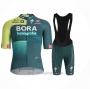 2024 Cycling Jersey Bora-Hansgrone Green Negro Short Sleeve and Bib Short