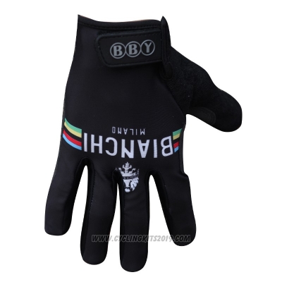 2014 Bianchi Full Finger Gloves Cycling Black