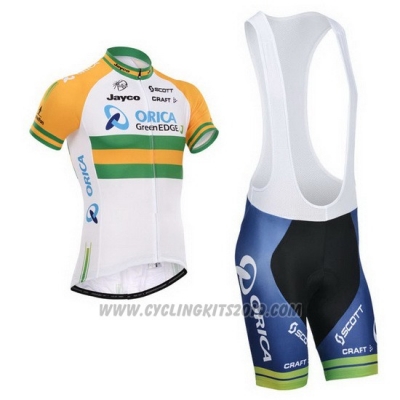2014 Cycling Jersey Orica GreenEDGE Campione Austria Short Sleeve and Bib Short