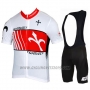 2015 Cycling Jersey Wieiev Red and White Short Sleeve and Bib Short