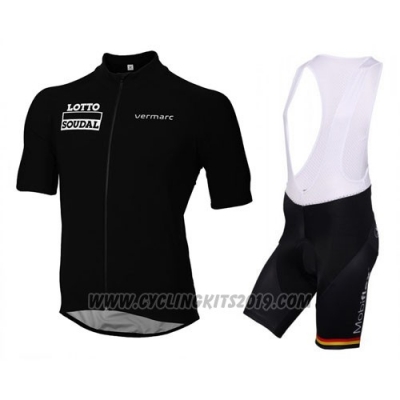 2016 Cycling Jersey Lotto Soudal Black Short Sleeve and Bib Short