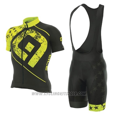 2017 Cycling Jersey ALE Graphics Prr Star Yellow Short Sleeve and Bib Short
