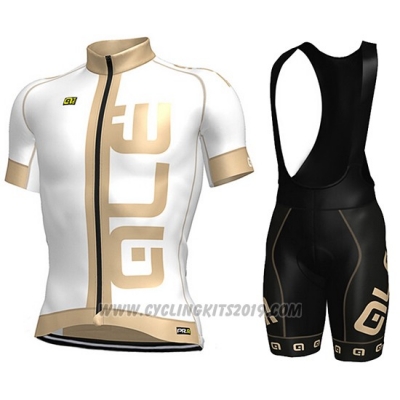 2017 Cycling Jersey ALE White Short Sleeve and Bib Short