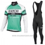 2017 Cycling Jersey Bianchi Milano Ml Green Long Sleeve and Bib Tight