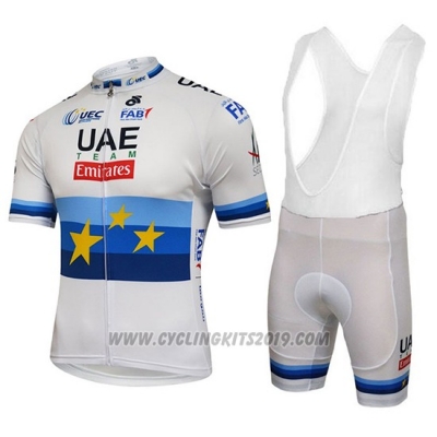 2018 Cycling Jersey UCI Mondo Campione Leader Uae Lite White Short Sleeve and Bib Short