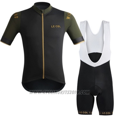2019 Cycling Jersey Lecol Dark Green Short Sleeve and Bib Short