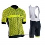 2019 Cycling Jersey Northwave Green Short Sleeve and Bib Short