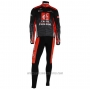 2020 Cycling Jersey Caisse d'Epargne Black Red Long Sleeve and Bib Tight