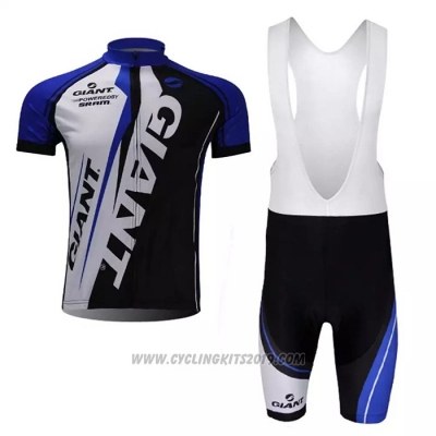 2021 Cycling Jersey Giant Black Blue Short Sleeve and Bib Short