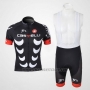 2010 Cycling Jersey Castelli Black and White Short Sleeve and Bib Short