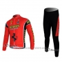 2011 Cycling Jersey Ferrari Black and Green Long Sleeve and Bib Tight Pantaloni