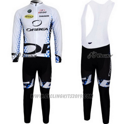 2013 Cycling Jersey Orbea Black and White Long Sleeve and Bib Tight [hua2231]
