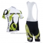 2013 Cycling Jersey Pearl Izumi White and Green Short Sleeve and Bib Short