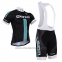 2014 Cycling Jersey Bianchi Black and Green Short Sleeve and Bib Short