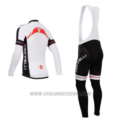 2014 Cycling Jersey Castelli White and Black Short Sleeve and Bib Short
