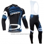 2014 Cycling Jersey Orbea Black and Blue Long Sleeve and Bib Tight