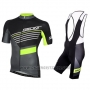 2016 Cycling Jersey Nalini Black and Green Short Sleeve and Salopette
