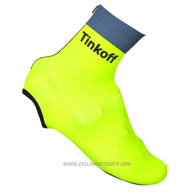 2016 Saxo Bank Tinkoff Shoes Cover Cycling Yellow and Gray