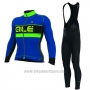 2017 Cycling Jersey ALE Bering Blue and Green Long Sleeve and Bib Tight