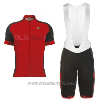 2017 Cycling Jersey ALE Excel Red Short Sleeve and Bib Short