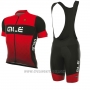 2017 Cycling Jersey ALE R-ev1 Rumbles Red Short Sleeve and Bib Short