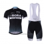 2017 Cycling Jersey Bora Deep Black Short Sleeve and Bib Short