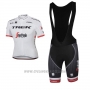 2017 Cycling Jersey Trek Segafredo White Short Sleeve and Bib Short
