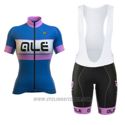 2017 Cycling Jersey Women ALE Graphics Prr Bermuda Blue Short Sleeve and Bib Short