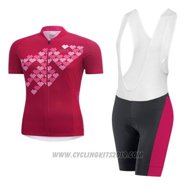 2017 Cycling Jersey Women Gore Bike Wear Red Short Sleeve and Bib Short