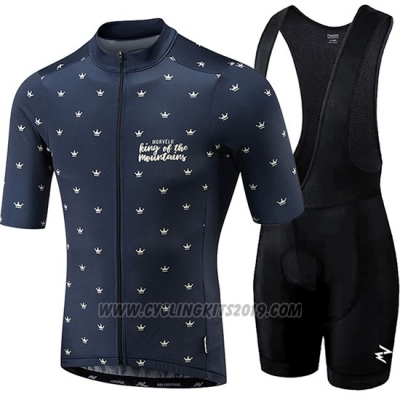 2018 Cycling Jersey Morvelo Dark Blue Short Sleeve and Bib Short