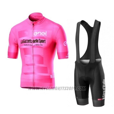 2019 Cycling Jersey Giro D'italy Pink Short Sleeve and Bib Short