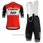 2019 Cycling Jersey Trek Segafredo Red White Short Sleeve and Bib Short