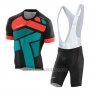 2020 Cycling Jersey Orbea Black Orange Green Short Sleeve and Bib Short