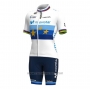 2021 Cycling Jersey Women Movistar Champion Europe Short Sleeve and Bib Short