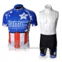 2010 Cycling Jersey BMC Campione The United States Blue Short Sleeve and Bib Short