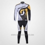 2012 Cycling Jersey Scott White Long Sleeve and Salopette