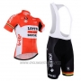 2015 Cycling Jersey Lotto Soudal White Red Short Sleeve and Bib Short