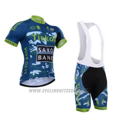 2015 Cycling Jersey Tinkoff Saxo Bank Sky Blue and Blue Short Sleeve and Bib Short
