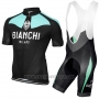 2016 Cycling Jersey Bianchi Light Blue and Yellow Short Sleeve and Bib Short