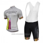 2017 Cycling Jersey Aquadro Attackers White Short Sleeve and Bib Short
