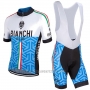 2017 Cycling Jersey Bianchi Milano Pontesei Blue Short Sleeve and Bib Short
