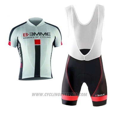 2017 Cycling Jersey Biemme Identity White and Red Short Sleeve and Bib Short