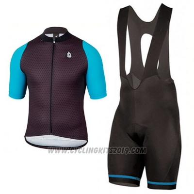 2017 Cycling Jersey Etxeondo Neo Black and Blue Short Sleeve and Bib Short