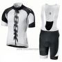 2018 Cycling Jersey Look Black White Short Sleeve and Bib Short