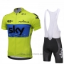 2018 Cycling Jersey Sky Green and Blue Short Sleeve and Bib Short