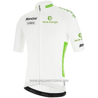 2020 Cycling Jersey Vuelta Espana White Short Sleeve and Bib Short