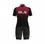 2021 Cycling Jersey Women ALE Red Black Short Sleeve and Bib Short