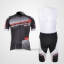 2012 Cycling Jersey Northwave Black and Gray Short Sleeve and Bib Short